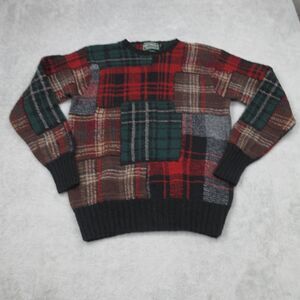 Ralph Lauren Polo Country Large Patchwork Indian Hand Knit Sweater RL90 Wool